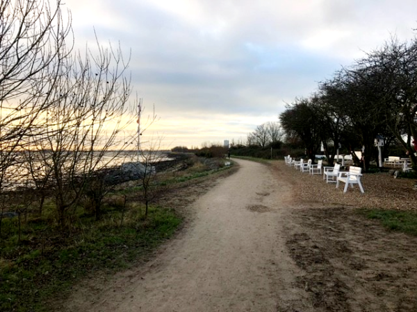 Picture of the path and a blue sky